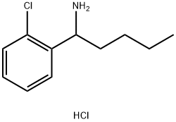 1-(2-chlorophenyl)pentan-1-amine hydrochloride 结构式