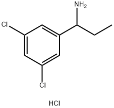 1-(3,5-dichlorophenyl)propan-1-amine hydrochloride 结构式