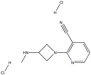 2-(3-(methylamino)azetidin-1-yl)nicotinonitrile dihydrochloride 结构式