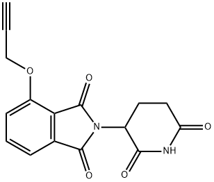 2-(2,6-dioxopiperidin-3-yl)-4-(prop-2-yn-1-yloxy)isoindoline-1,3-dione 结构式