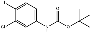 (3-氯-4-碘苯基)氨基甲酸叔丁酯 结构式