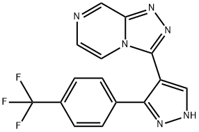 3-(3-(4-(trifluoromethyl)phenyl)-1H-pyrazol-4-yl)-[1,2,4]triazolo[4,3-a]pyrazine 结构式