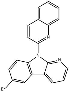 6-bromo-9-(isoquinolin-3-yl)-9H-pyrido[2,3-b]indole 结构式