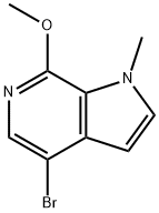 4-溴-7-甲氧基-1-甲基-1H-吡咯并[2,3-C]吡啶 结构式