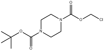 tert-butyl chloromethyl piperazine-1,4-dicarboxylate 结构式