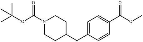 TERT-BUTYL 4-(4-METHOXYCARBONYLBENZYL)PIPERIDINE-1-CARBOXYLATE 结构式
