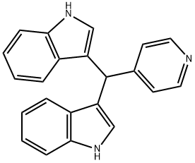 3,3'-(pyridin-4-ylmethanediyl)bis(1H-indole) 结构式