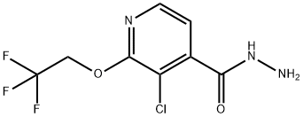 3-chloro-2-(2,2,2-trifluoroethoxy)isonicotinohydrazide 结构式