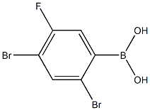 2,4-二溴-5-氟苯硼酸 结构式