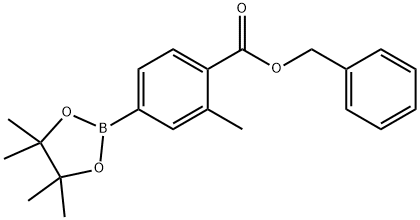 4-(苄氧羰基)-3-甲基苯基硼酸频哪醇酯 结构式