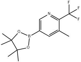 3-甲基-5-(4,4,5,5-四甲基-1,3,2-二氧硼戊环-2-基)-2-(三氟甲基)吡啶 结构式