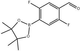 2,5-二氟-4-(4,4,5,5-四甲基-1,3,2-二氧硼杂环戊烷-2-基)苯甲醛 结构式