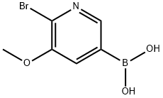 2-溴-3-甲氧基吡啶-5-硼酸 结构式