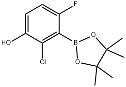2-氯-6-氟-3-羟基苯基硼酸频哪醇酯 结构式