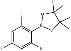 2-溴-4,6-二氟苯硼酸频哪醇酯 结构式