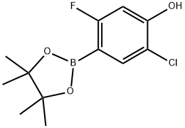 5-氯-2-氟-4-羟基苯基硼酸频哪醇酯 结构式