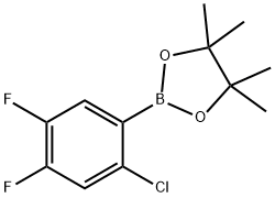 2-(2-氯-4,5-二氟苯基)-4,4,5,5-四甲基-1,3,2-二氧杂硼戊烷 结构式