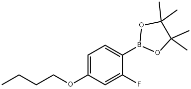 4-丁氧基-2-氟苯基硼酸频哪醇酯 结构式