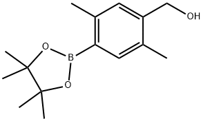 2,5-二甲基-4-羟甲基苯基硼酸频哪醇酯 结构式