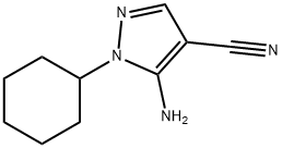 5-氨基-1-环己基-1H-吡唑-4-甲腈 结构式