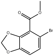 5-BROMO-BENZO[1,3]DIOXOLE-4-CARBOXYLIC ACID METHYL ESTER 结构式