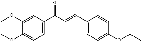 (2E)-1-(3,4-dimethoxyphenyl)-3-(4-ethoxyphenyl)prop-2-en-1-one 结构式