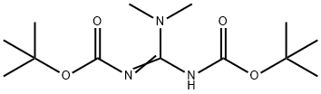 1,1-Dimethyl-2,3-bis(tert-butyloxycarbonyl)guanidine 结构式