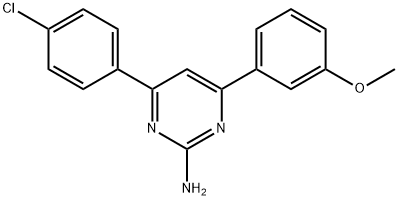 4-(4-chlorophenyl)-6-(3-methoxyphenyl)pyrimidin-2-amine 结构式