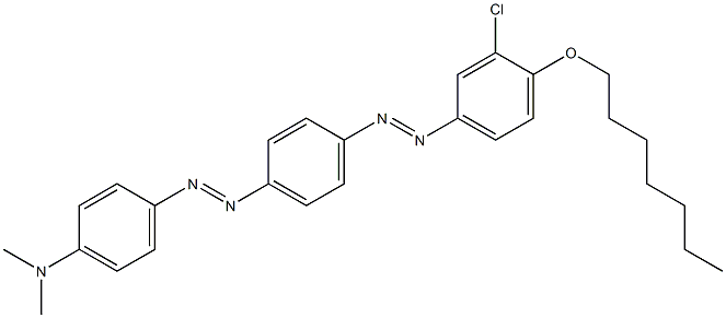 4-[(E)-[4-[(E)-[3-氯-4-(庚基氧基)苯基]二氮烯基]苯基]二氮烯基]-N,N-二甲基苯胺 结构式