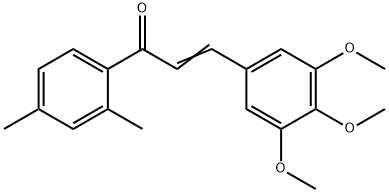 (2E)-1-(2,4-dimethylphenyl)-3-(3,4,5-trimethoxyphenyl)prop-2-en-1-one 结构式