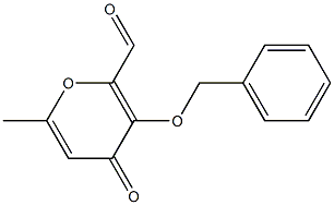 4H-Pyran-2-carboxaldehyde, 6-methyl-4-oxo-3-(phenylmethoxy)- 结构式