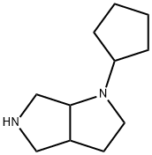 1-Cyclopentyloctahydropyrrolo[3,4-b]pyrrole 结构式