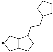 1-(2-Cyclopentylethyl)octahydropyrrolo[3,4-b]pyrrole 结构式