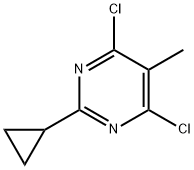 4,6-二氯-2-环丙基-5-甲基嘧啶 结构式