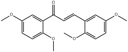(2E)-1,3-bis(2,5-dimethoxyphenyl)prop-2-en-1-one 结构式