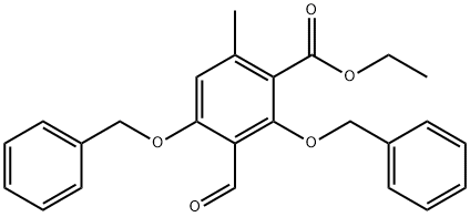 ethyl 2,4-dibenzyloxy-3-formyl-6-methylbenzoate 结构式