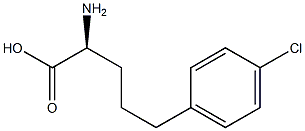 (S)-2-氨基-5-(4-氯苯基)戊酸 结构式