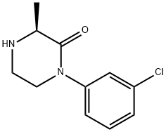 (S)-1-(3-氯苯基)-3-甲基哌嗪-2-酮 结构式