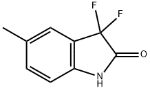 3,3-Difluoro-5-methyl-1,3-dihydro-indol-2-one 结构式
