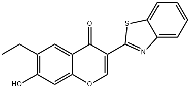 3-(benzo[d]thiazol-2-yl)-6-ethyl-7-hydroxy-4H-chromen-4-one 结构式