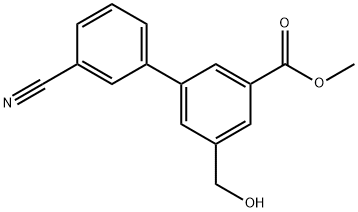 3'-氰基-5-(羟甲基) - [1,1'-联苯] -3-羧酸甲酯 结构式
