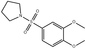 1-((3,4-dimethoxyphenyl)sulfonyl)pyrrolidine 结构式