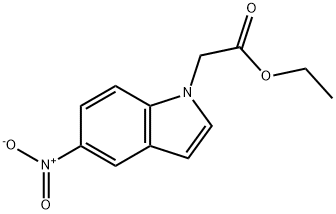 Ethyl 5-nitro-1-indoleacetate, 97% 结构式