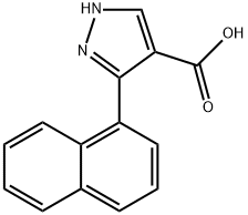 5-(naphthalen-1-yl)-1H-pyrazole-4-carboxylic acid 结构式
