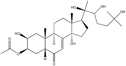 3-乙酰基Β-蜕皮甾酮 结构式