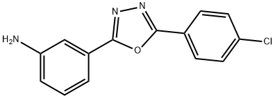 3-[5-(4-Chloro-phenyl)-[1,3,4]oxadiazol-2-yl]-phenylamine 结构式