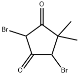 2,5-二溴-4,4-二甲基环戊烷-1,3-二酮 结构式