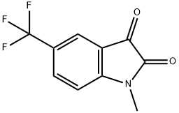 1-METHYL-5-(TRIFLUOROMETHYL)INDOLINE-2,3-DIONE 结构式