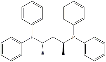 [(2S,4S)-4-diphenylphosphanylpentan-2-yl]-diphenylphosphane 结构式