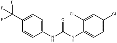 N-(2,4-dichlorophenyl)-N-[4-(trifluoromethyl)phenyl]-Urea 结构式